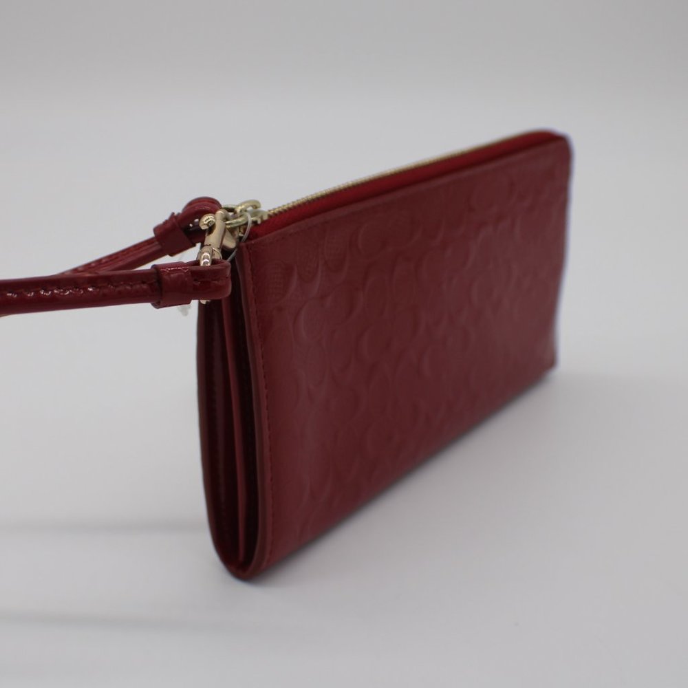 Coach Embossed Logo Zip Wallet
